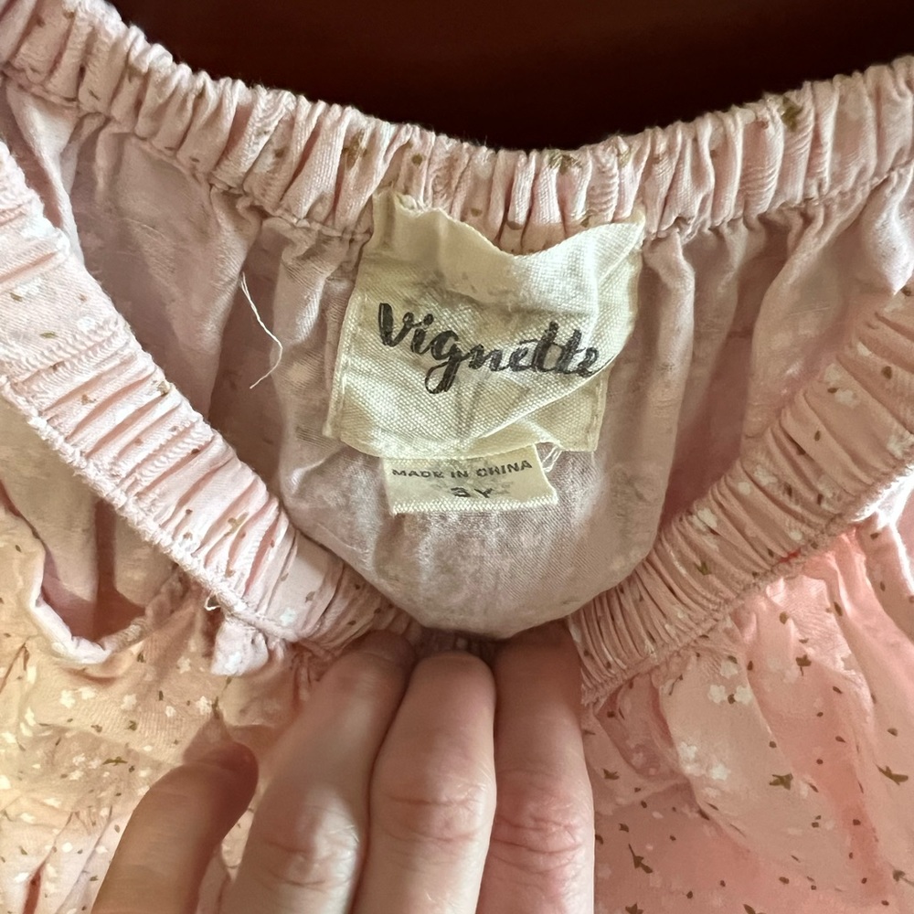 Pink starry Vignette girls dress